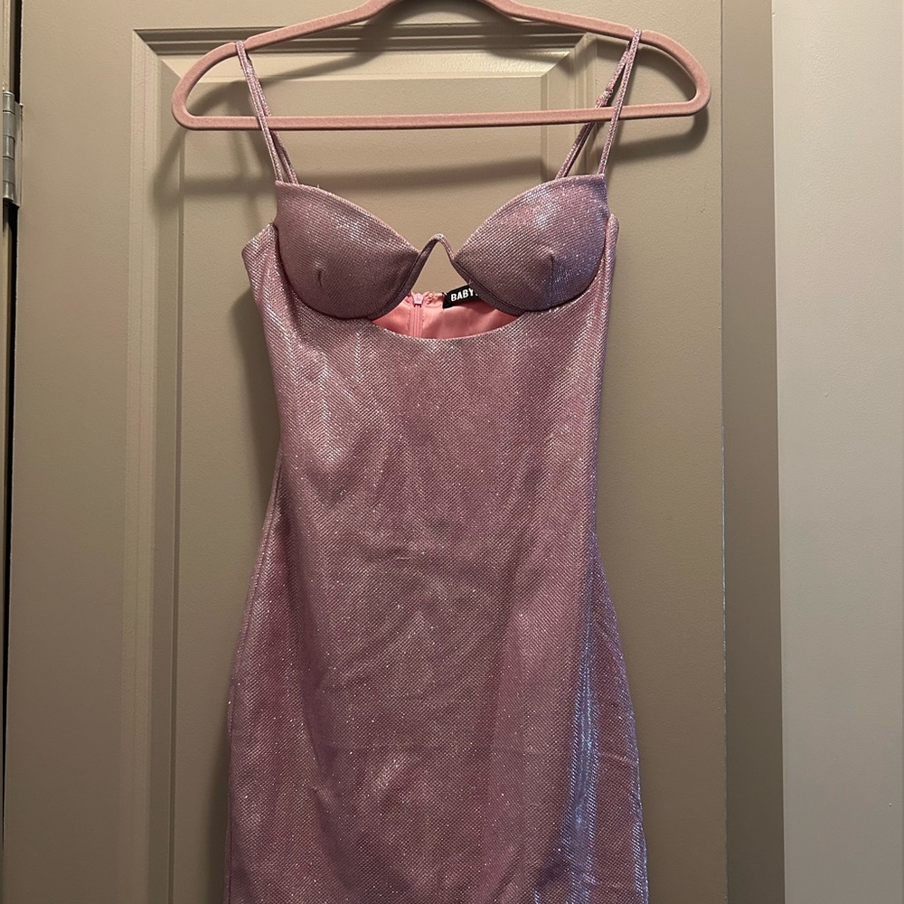 Sparkle Pink Mini Dress